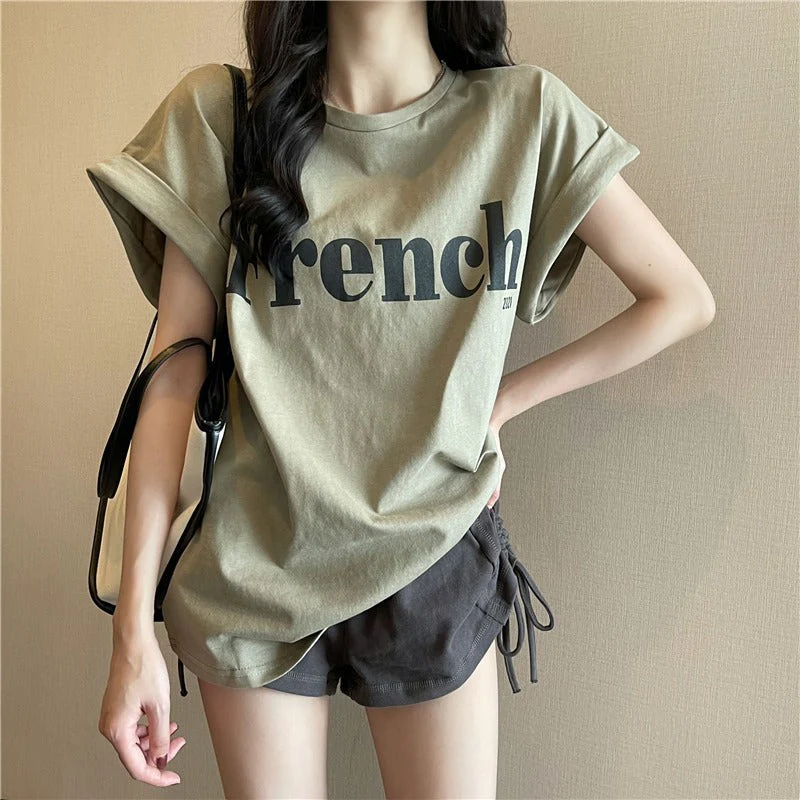 Drop Shoulder Short Sleeve T-Shirt Loose - Image 6