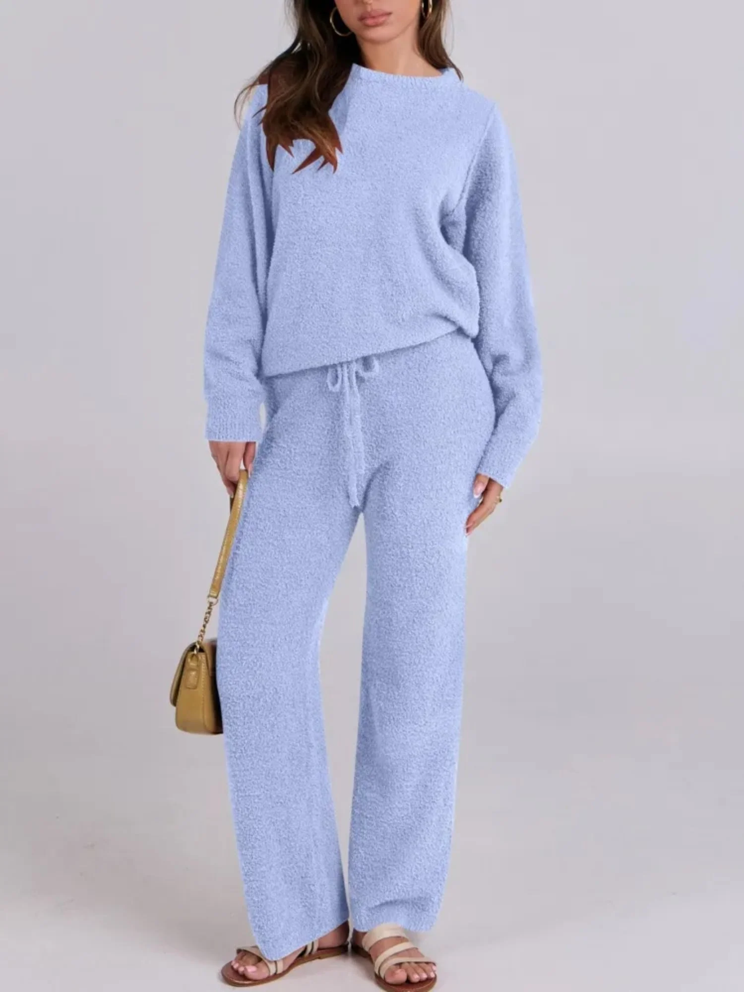 Cozy Knit Sweater And Pants Set - Image 16