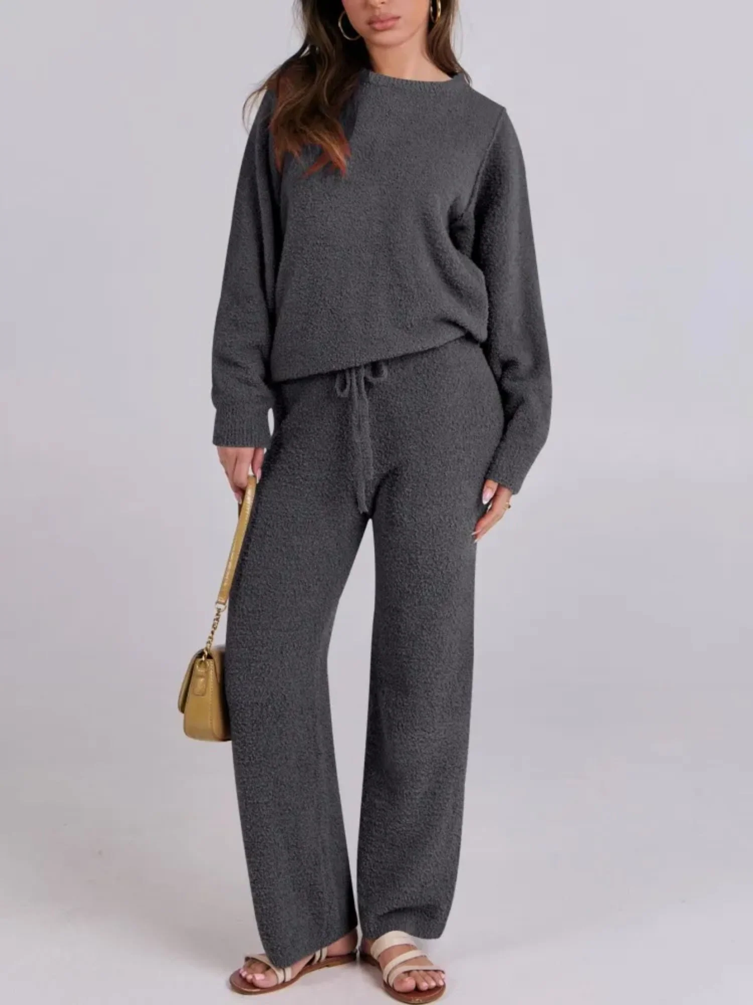 Cozy Knit Sweater And Pants Set - Image 17