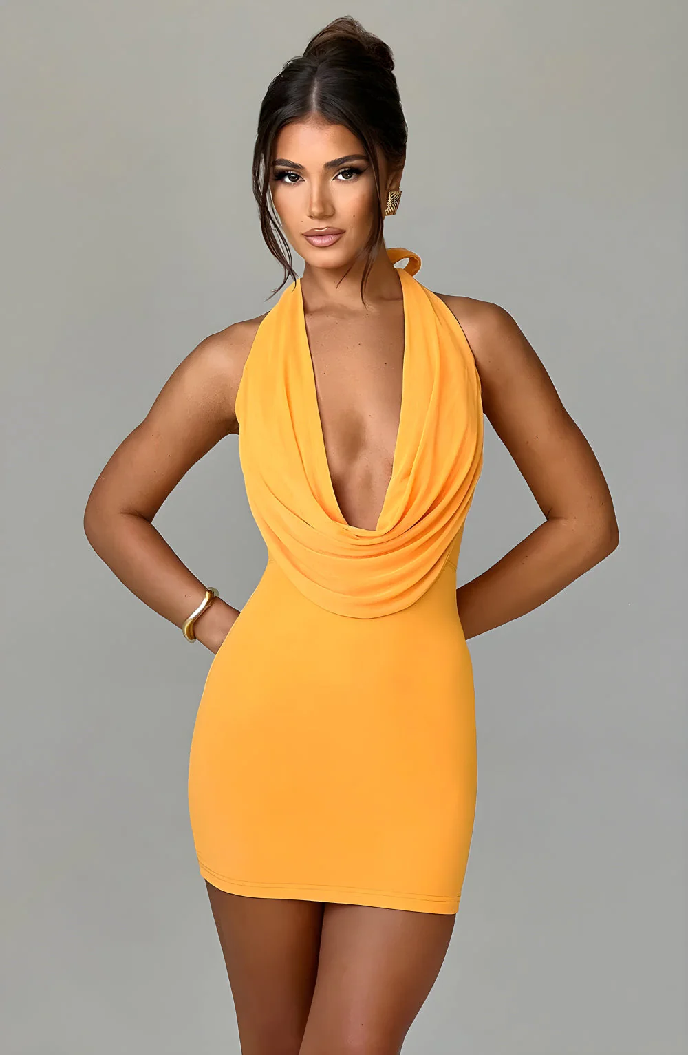 Classic Halter Mini Party Dress - Image 5