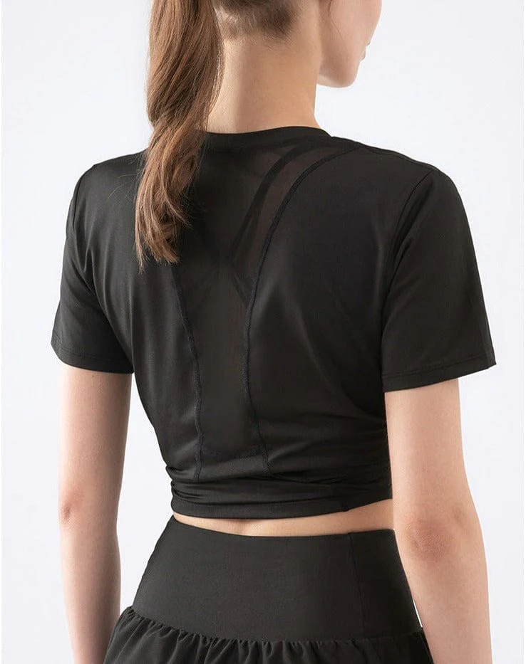 Slim Fit Mesh Back Panel Tee - Image 8