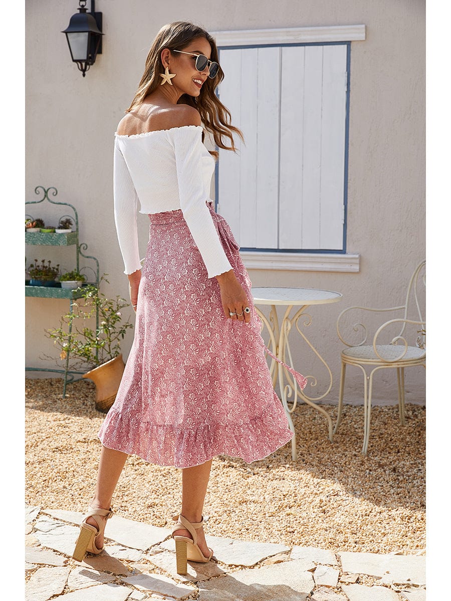 Wrap-Tie Ruffle Skirt - Image 10