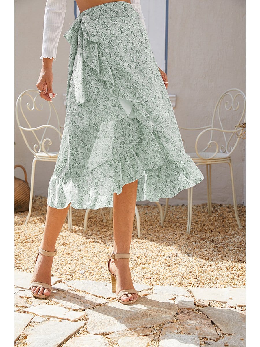 Wrap-Tie Ruffle Skirt - Image 11