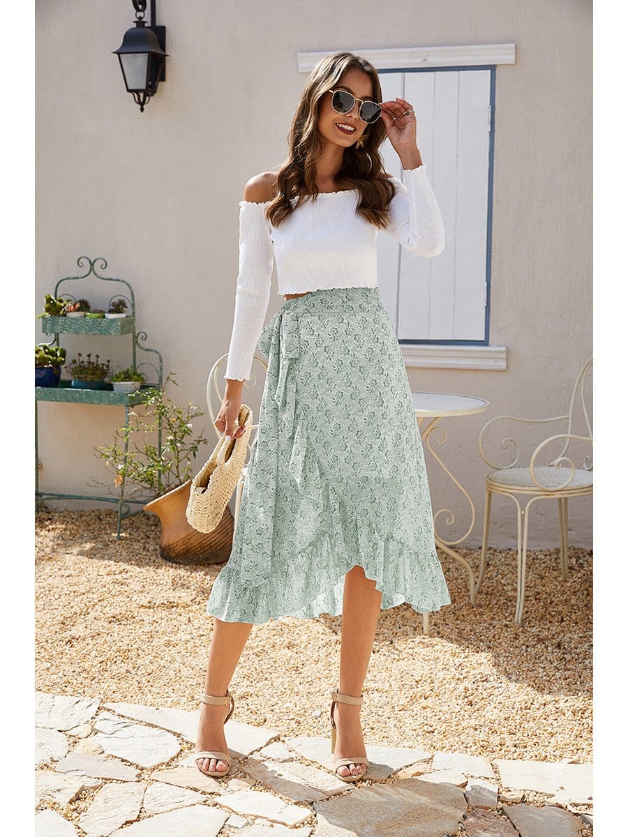 Wrap-Tie Ruffle Skirt - Image 12