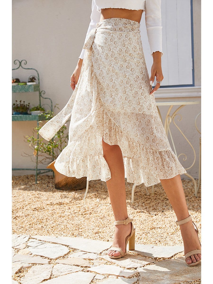 Wrap-Tie Ruffle Skirt - Image 15