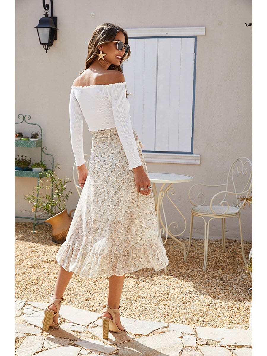 Wrap-Tie Ruffle Skirt - Image 16