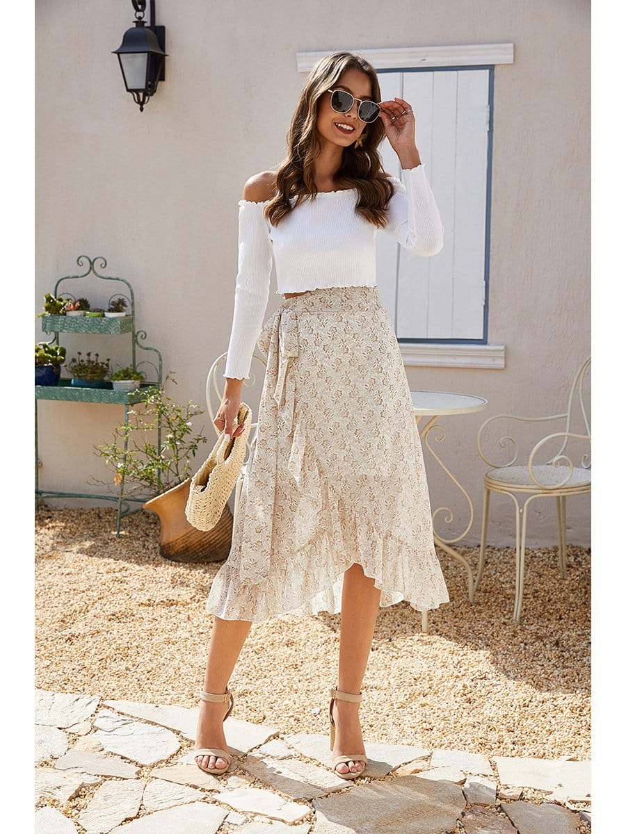 Wrap-Tie Ruffle Skirt - Image 17