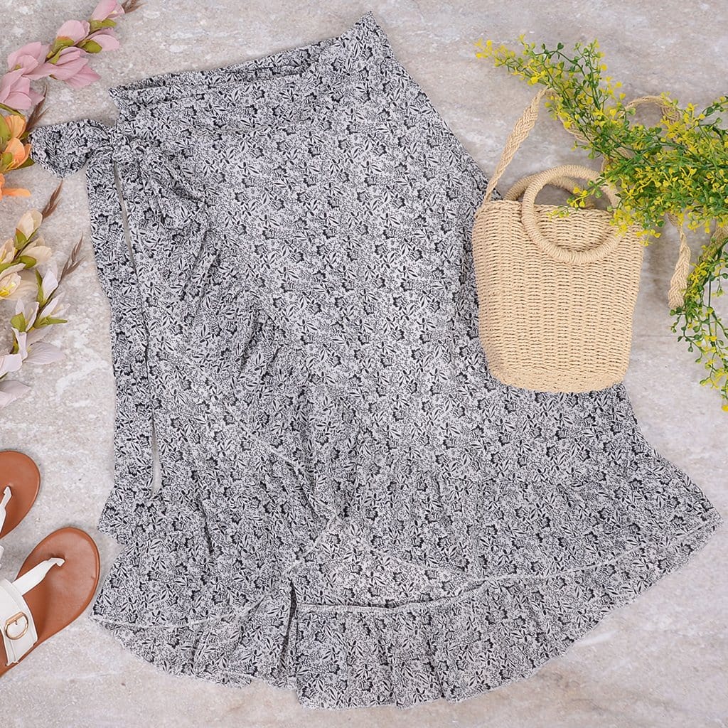 Wrap-Tie Ruffle Skirt - Image 7