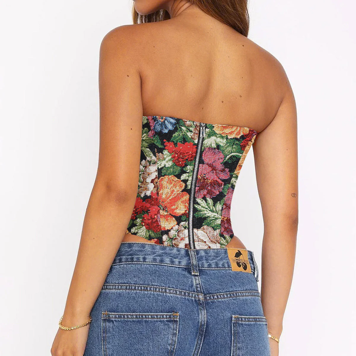 Printed Herringbone Bra Vest Tube Top - Image 6