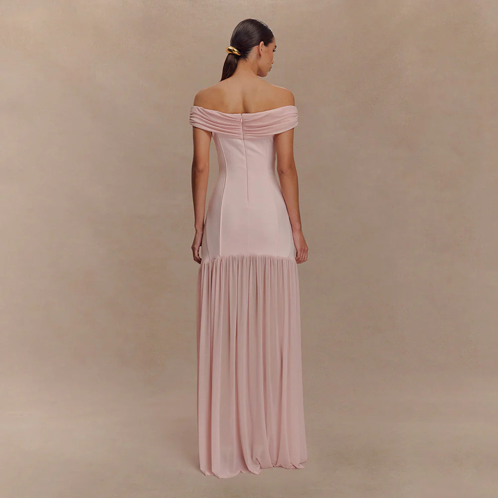 Backless Mesh Panel Midi Dress - Image 6