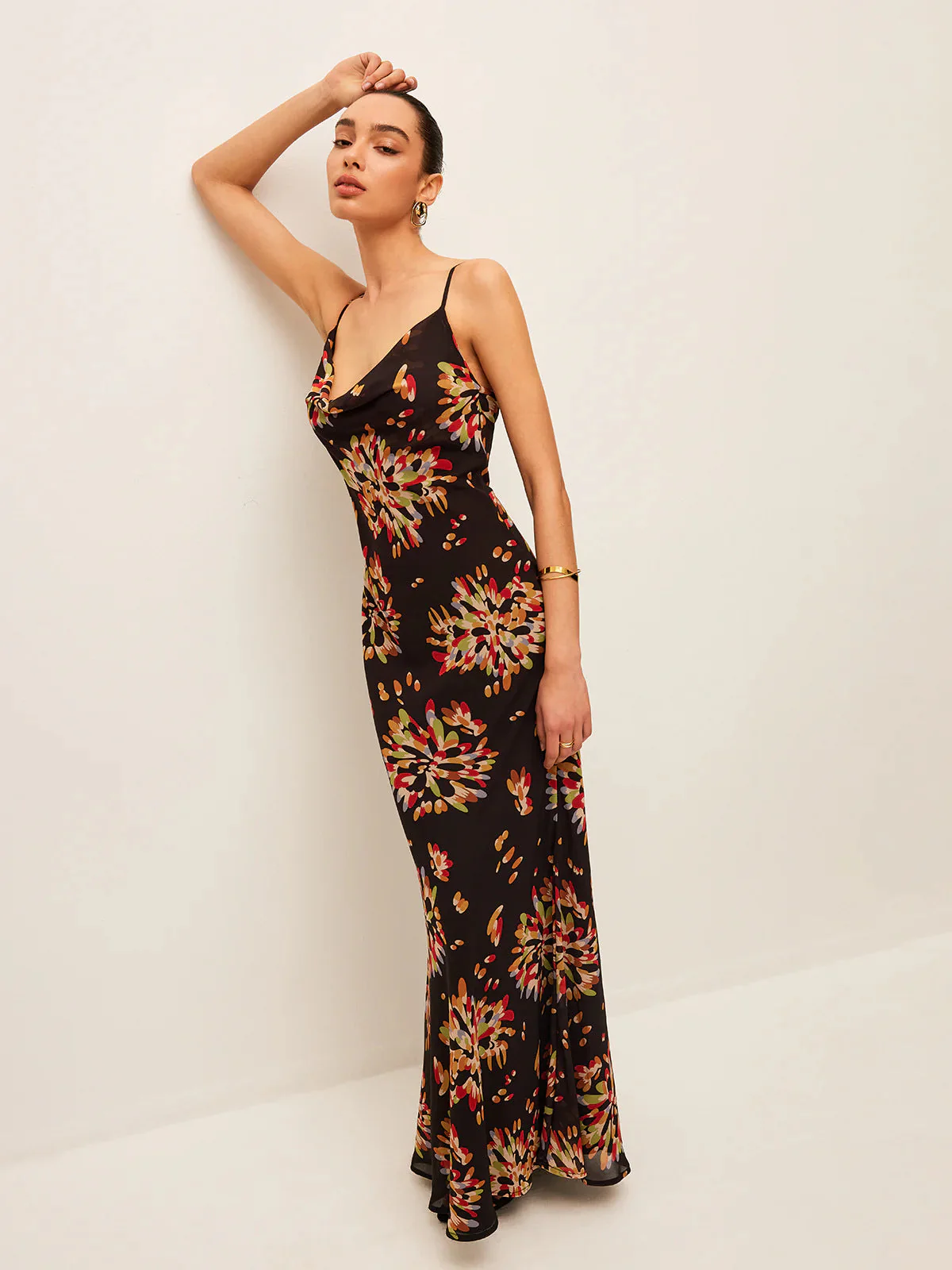 Suspender Printed Short Sleeve Maxi Dress - Image 2