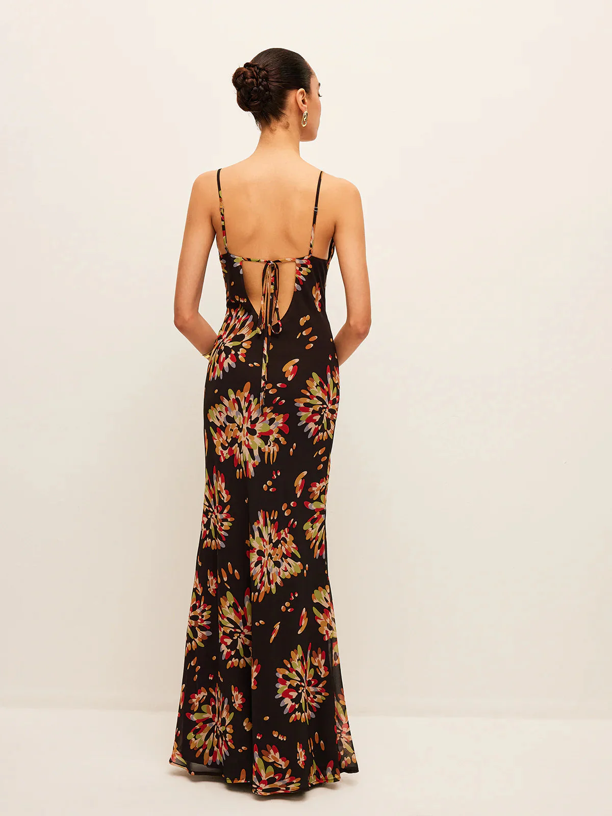 Suspender Printed Short Sleeve Maxi Dress - Image 4