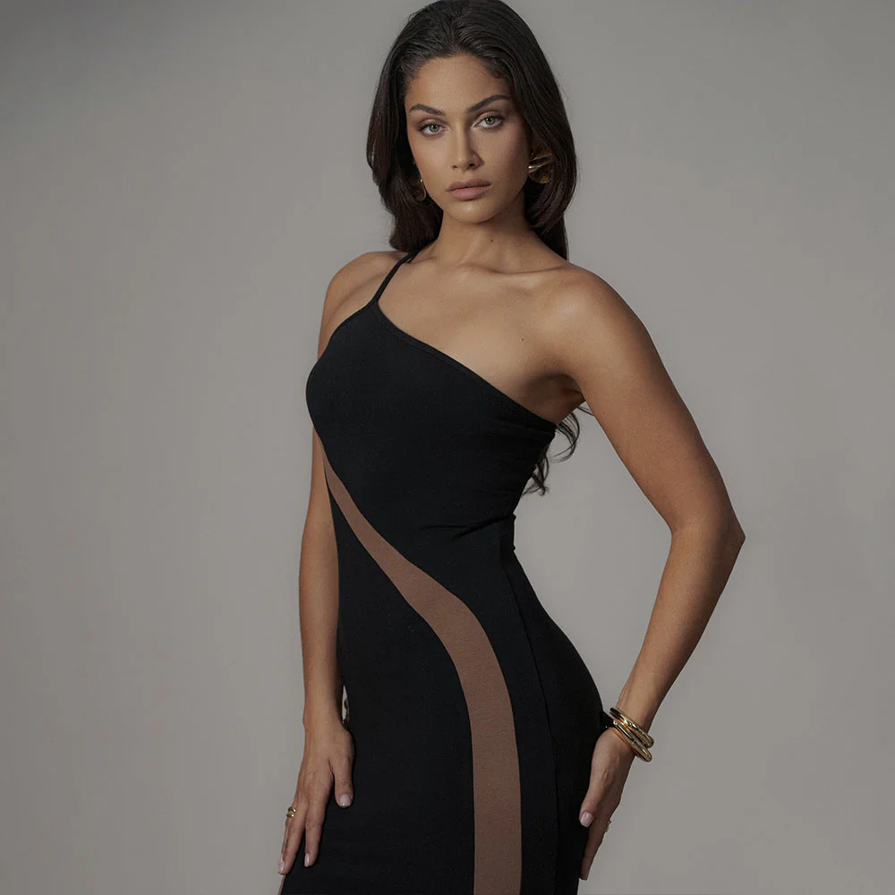 One Shoulder Backless Dress - Image 2