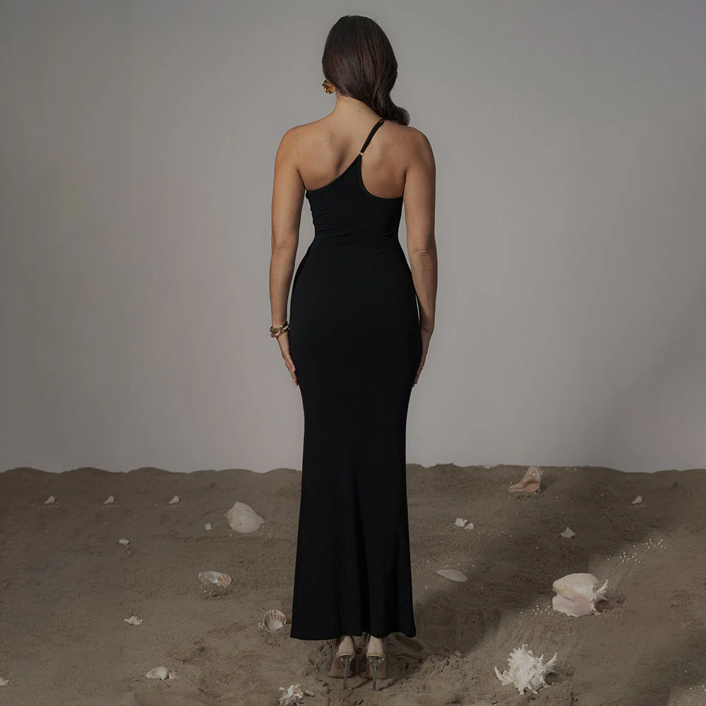One Shoulder Backless Dress - Image 5