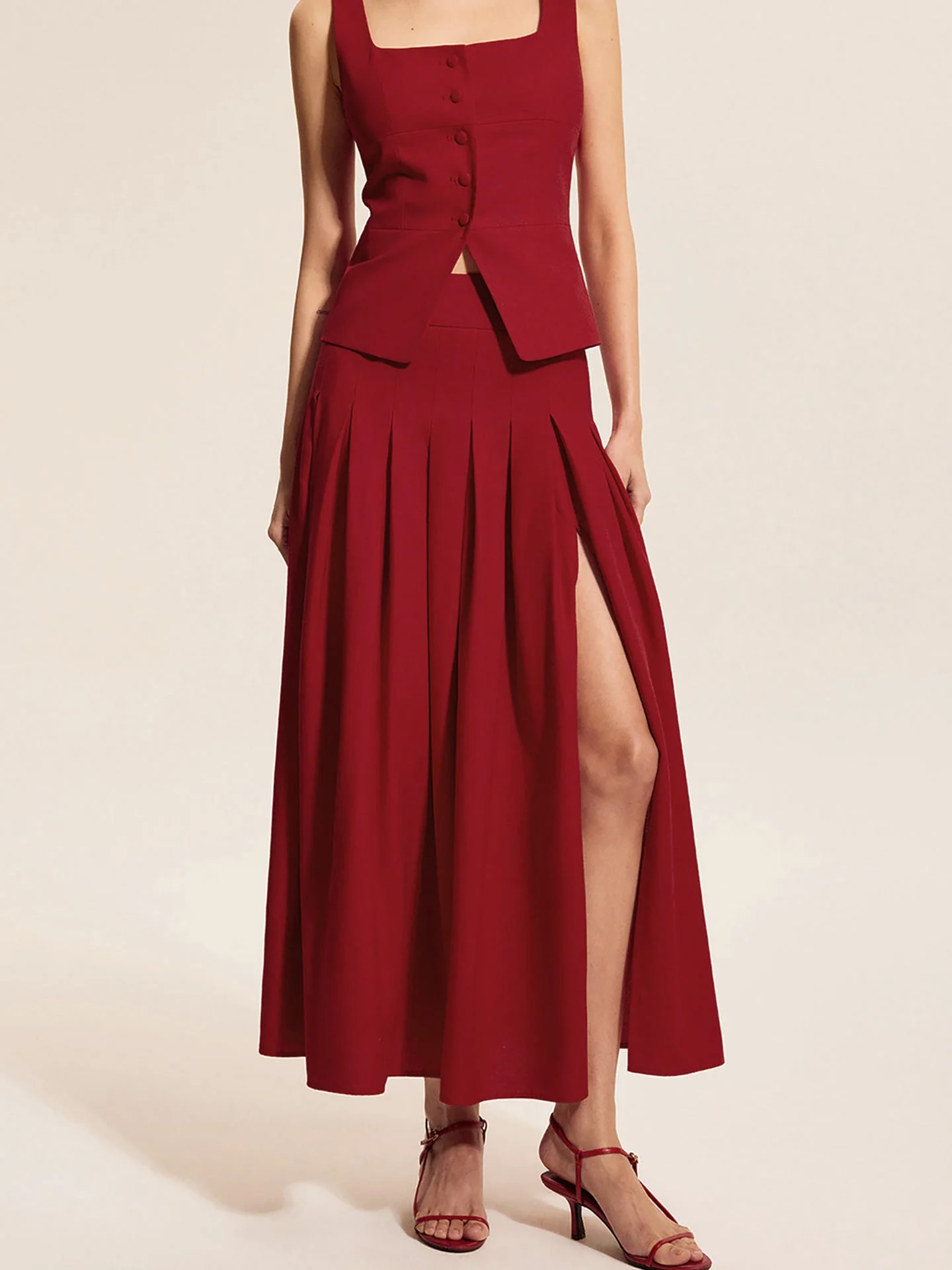 Suit Three-Dimensional Waist Sleeveless Vest Skirt - Image 2