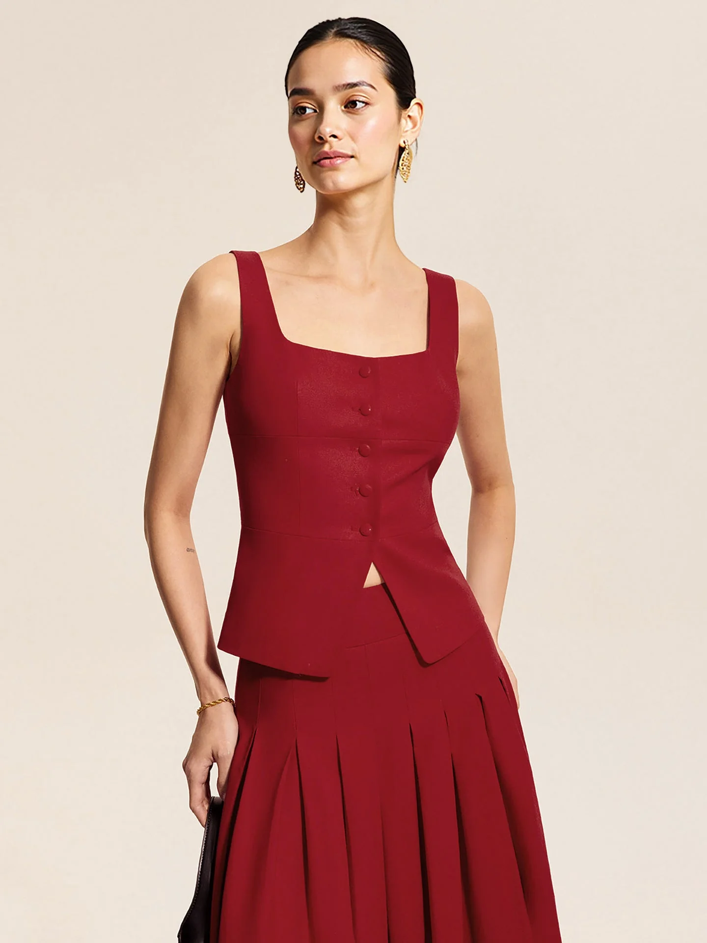 Suit Three-Dimensional Waist Sleeveless Vest Skirt - Image 3