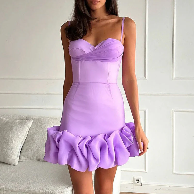 Pleated skirt dress short - Image 4