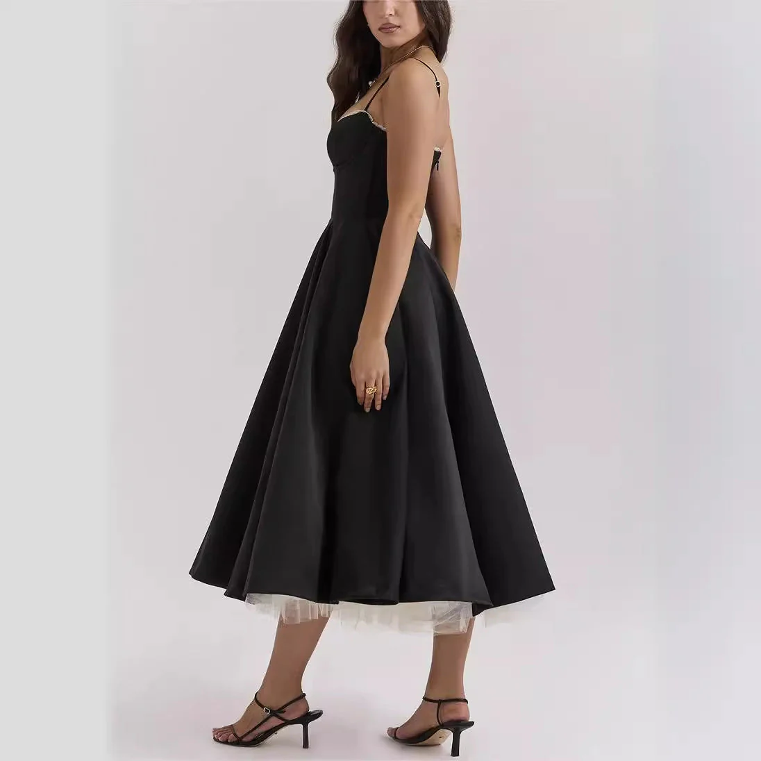 Suspender V-neck Sleeveless Dress Tutu Long Skirt - Image 2