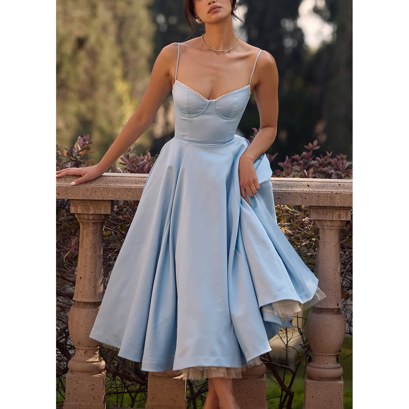 Suspender V-neck Sleeveless Dress Tutu Long Skirt - Image 5
