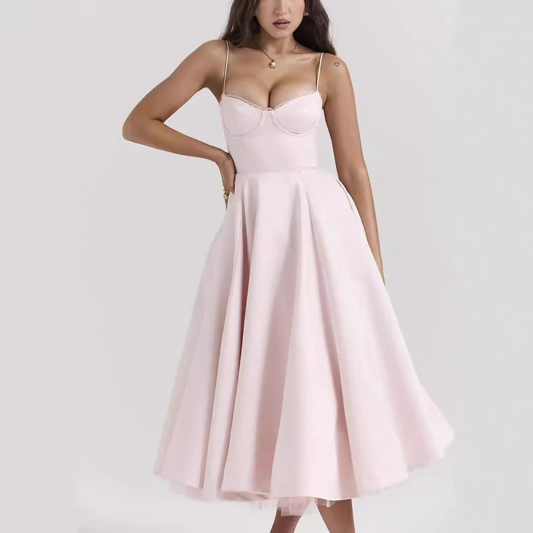 Suspender V-neck Sleeveless Dress Tutu Long Skirt - Image 6