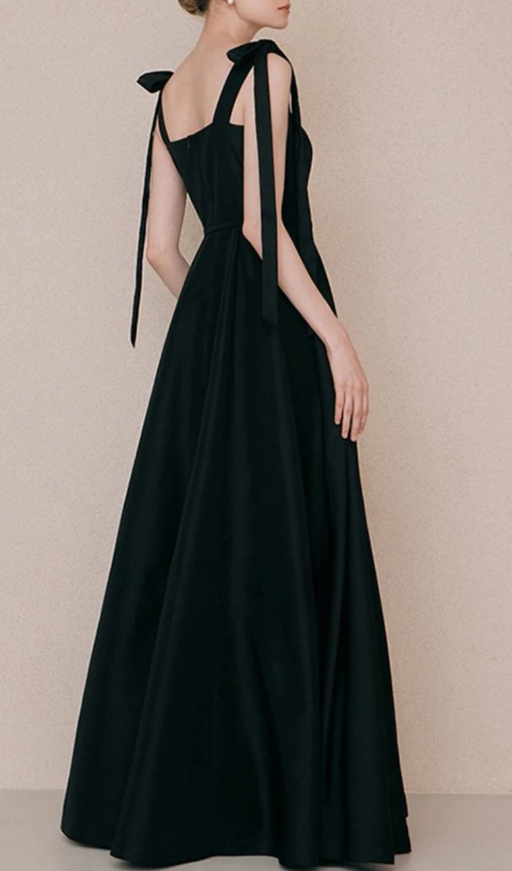 TIE Suspender Dress in Black - Image 2