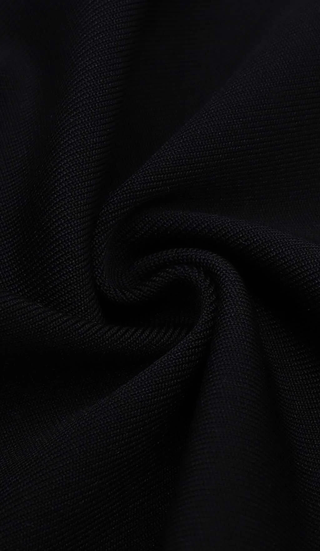 Tassel Halter Bandage Midi Dress in Black - Image 14
