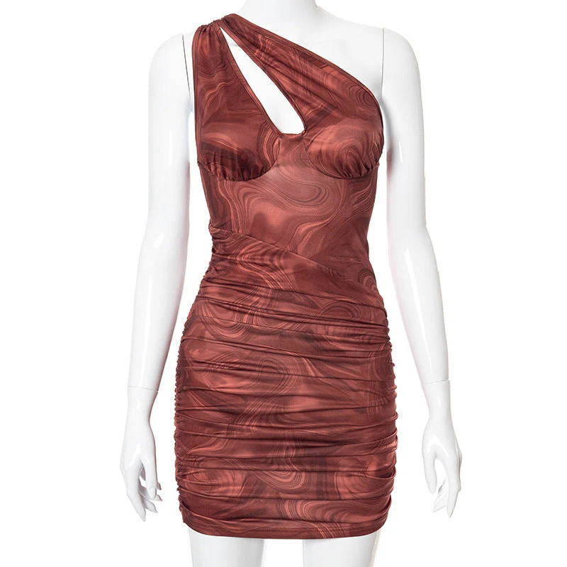 Swirl Print Cut Out Mini Dress - Image 3