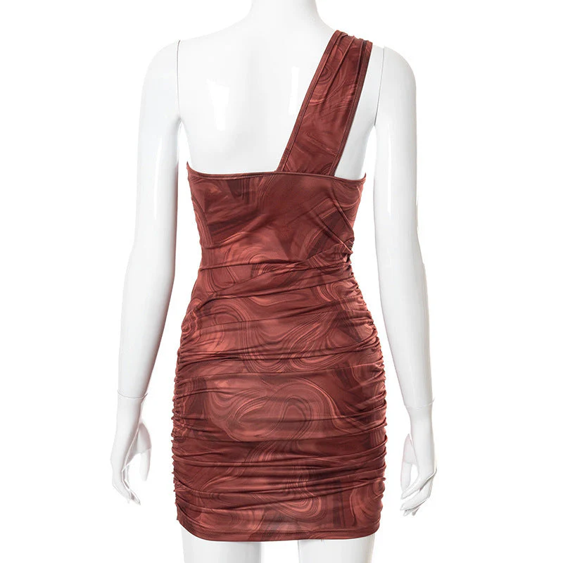 Swirl Print Cut Out Mini Dress - Image 4