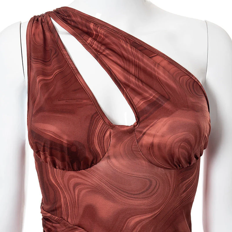 Swirl Print Cut Out Mini Dress - Image 5
