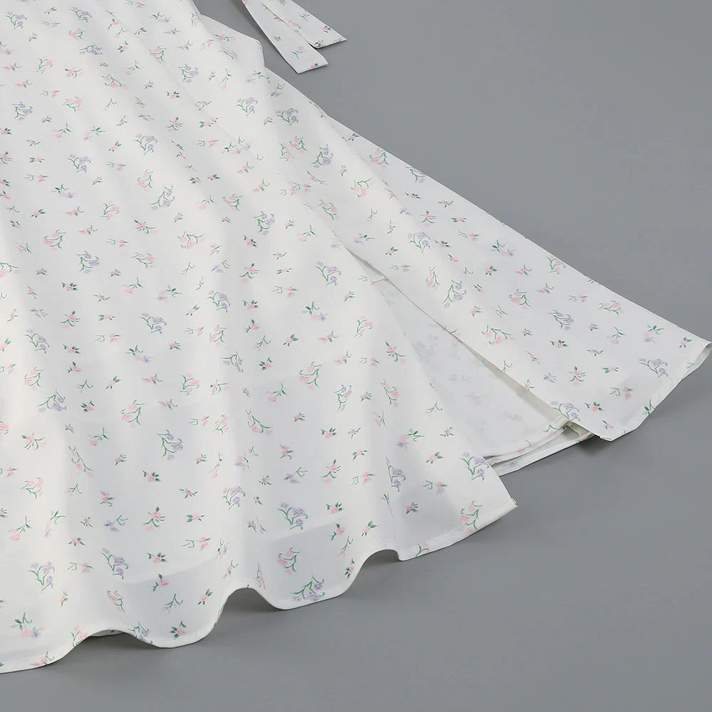 Suspender Ivory Print Dress - Image 8