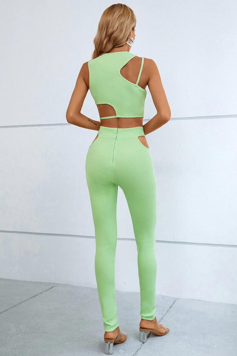 Petra Asymmetric Fashion Bandage Pants Sets - Image 4