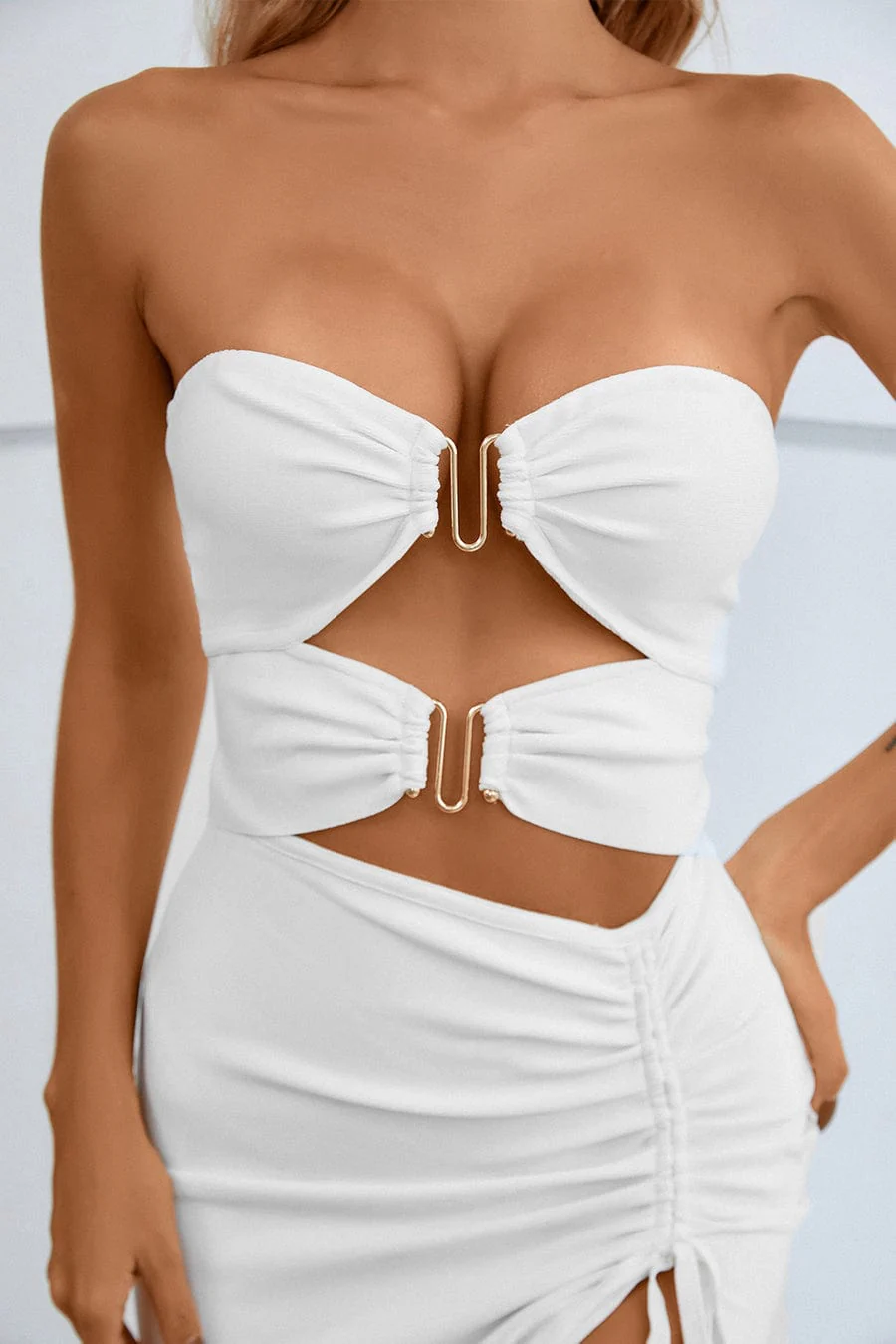 Lolita Off Shoulder Asymmetric Bandage Dress - Image 4