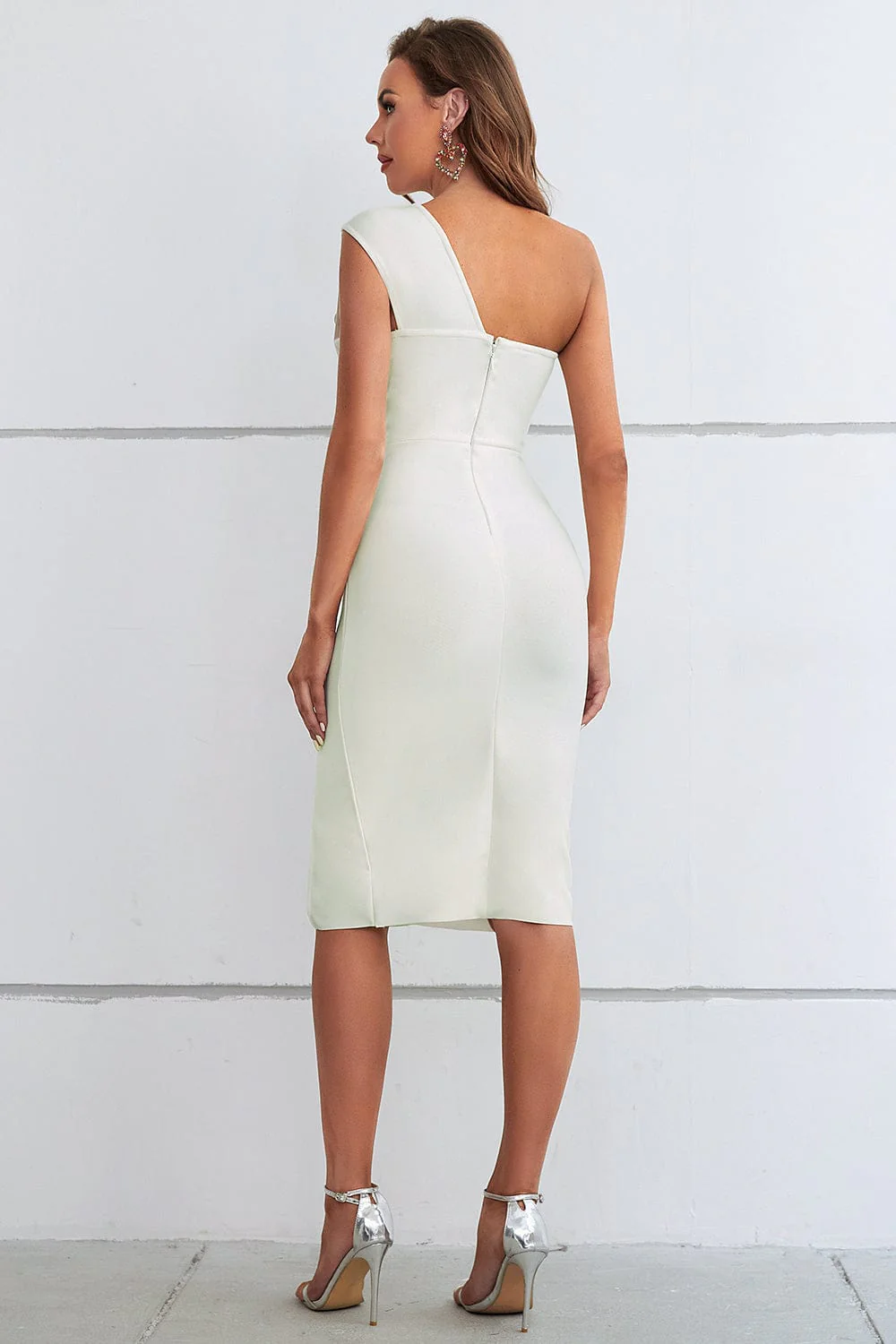 Addison One Shoulder Asymmetric Dress - Image 4