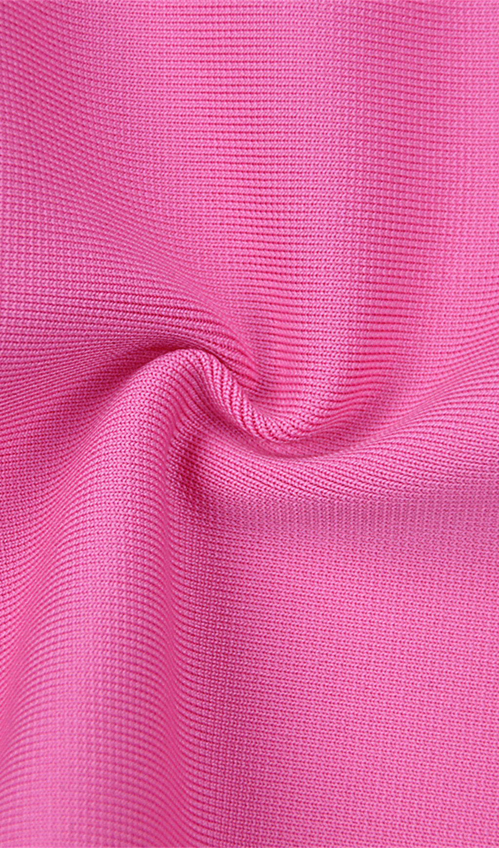 Stretch Long Sleeves Mini Dress in HYPER Pink - Image 10