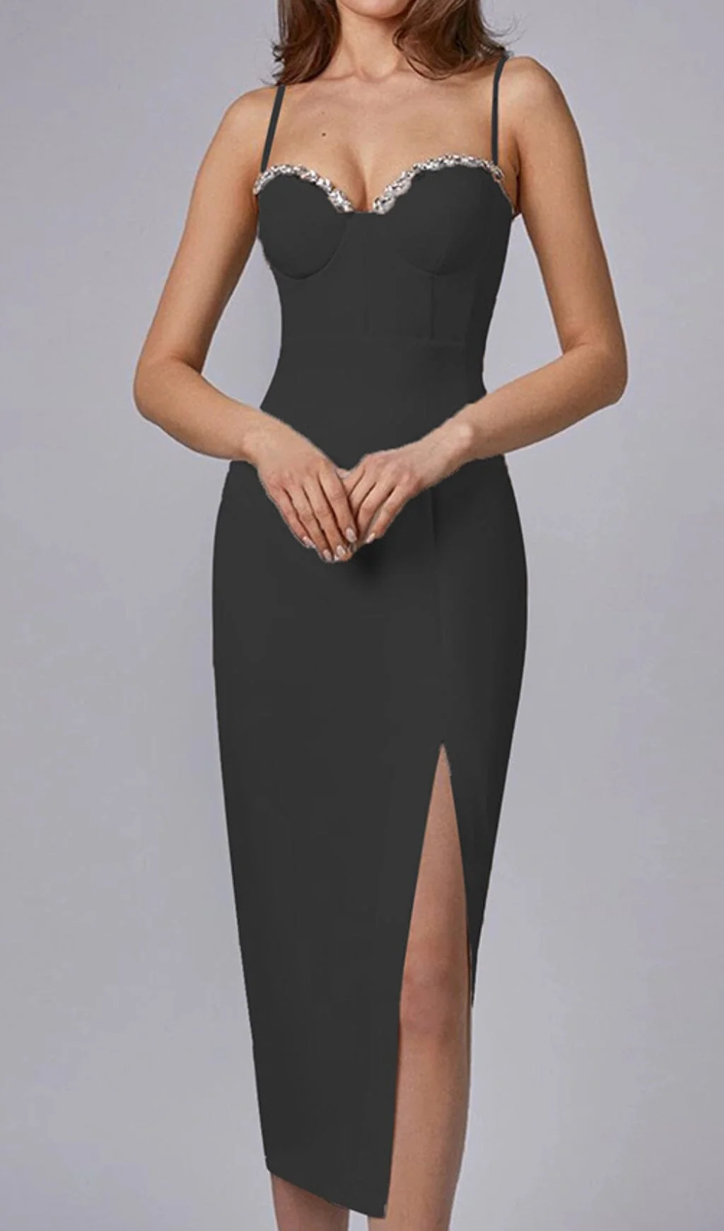 Strappy Slim Midi Dress - Image 8