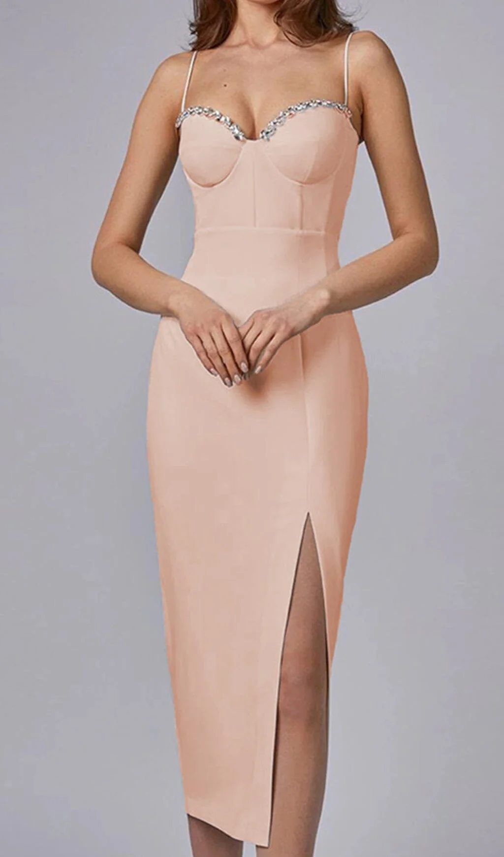 Strappy Slim Midi Dress - Image 9