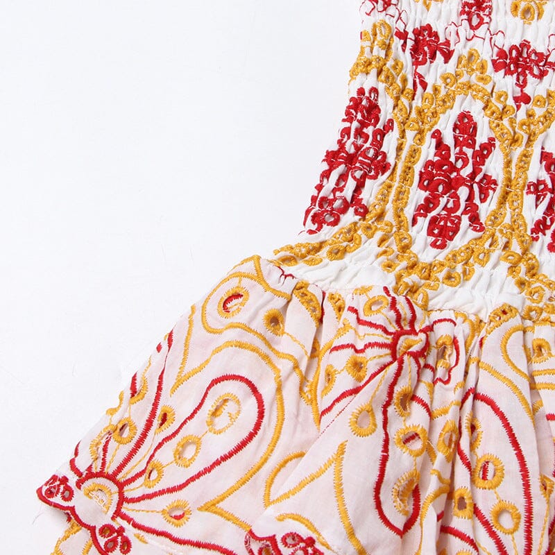 Strapless Ruffle Mini Dress - Image 11