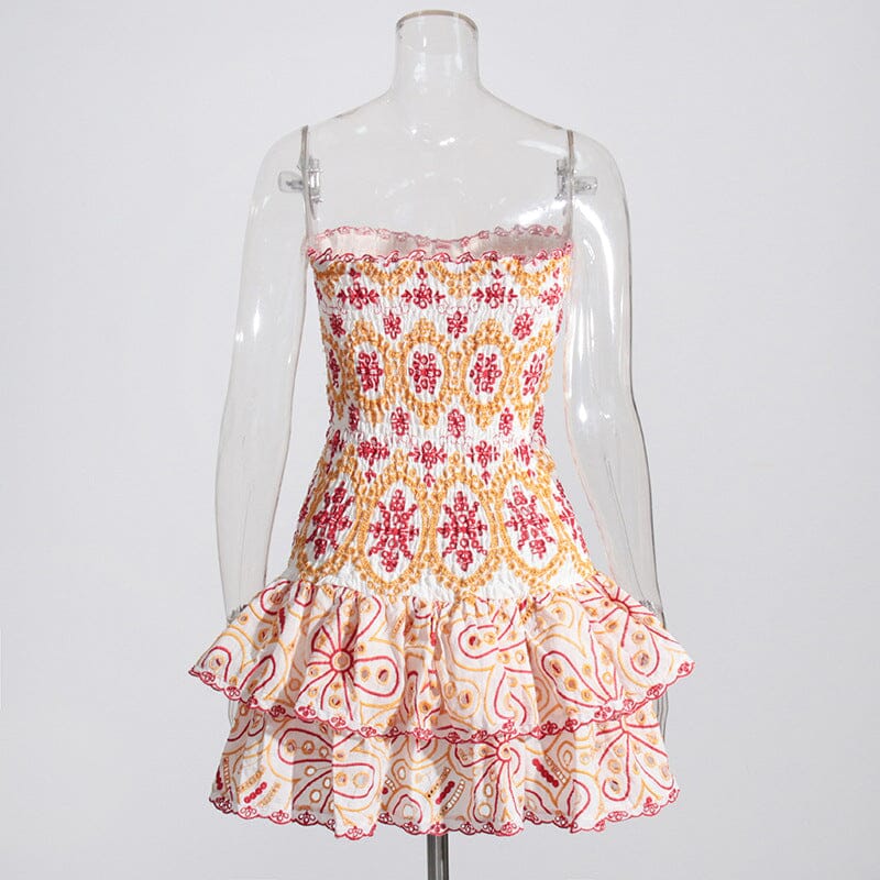 Strapless Ruffle Mini Dress - Image 9