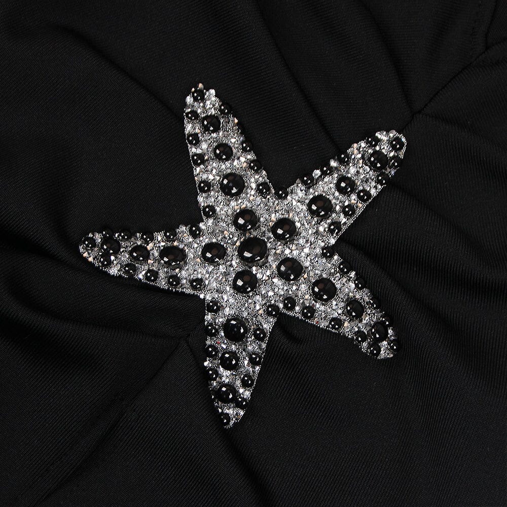Starfish Embellished Mesh BodIce Maxi Dress in Black - Image 11