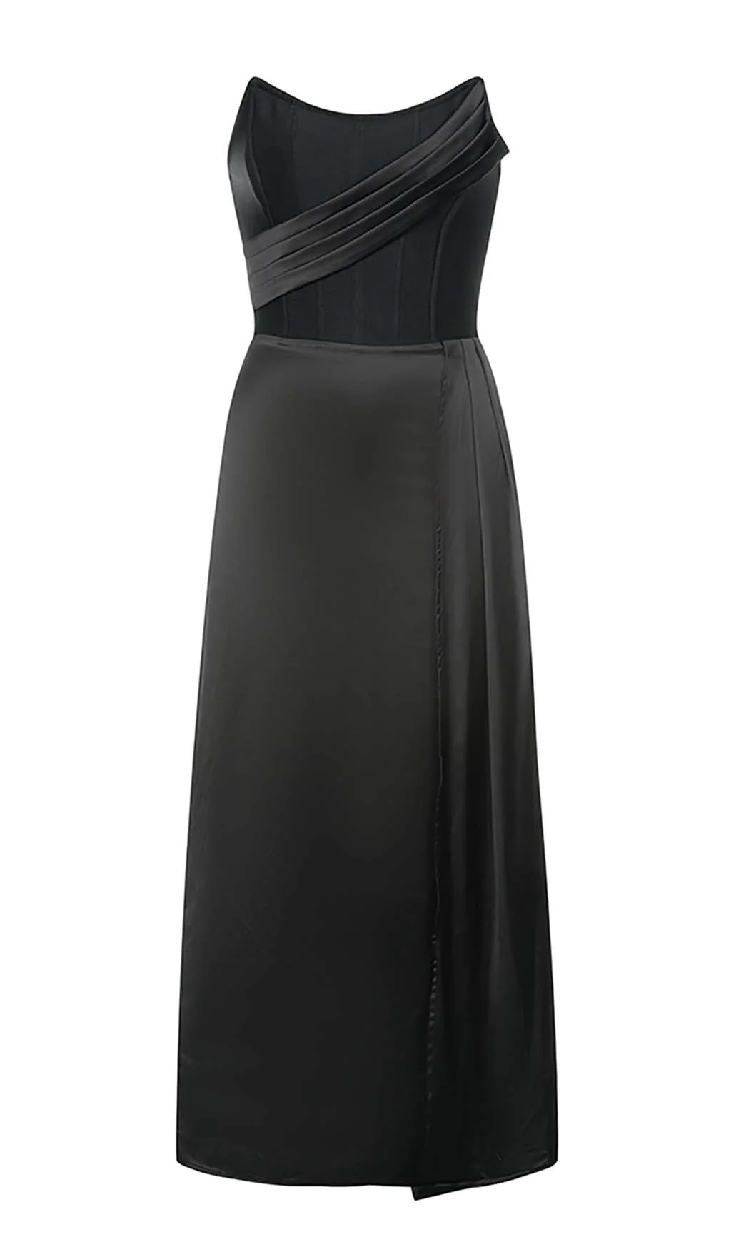 Sleeveless Bandage Midi Dress in Black - Image 5
