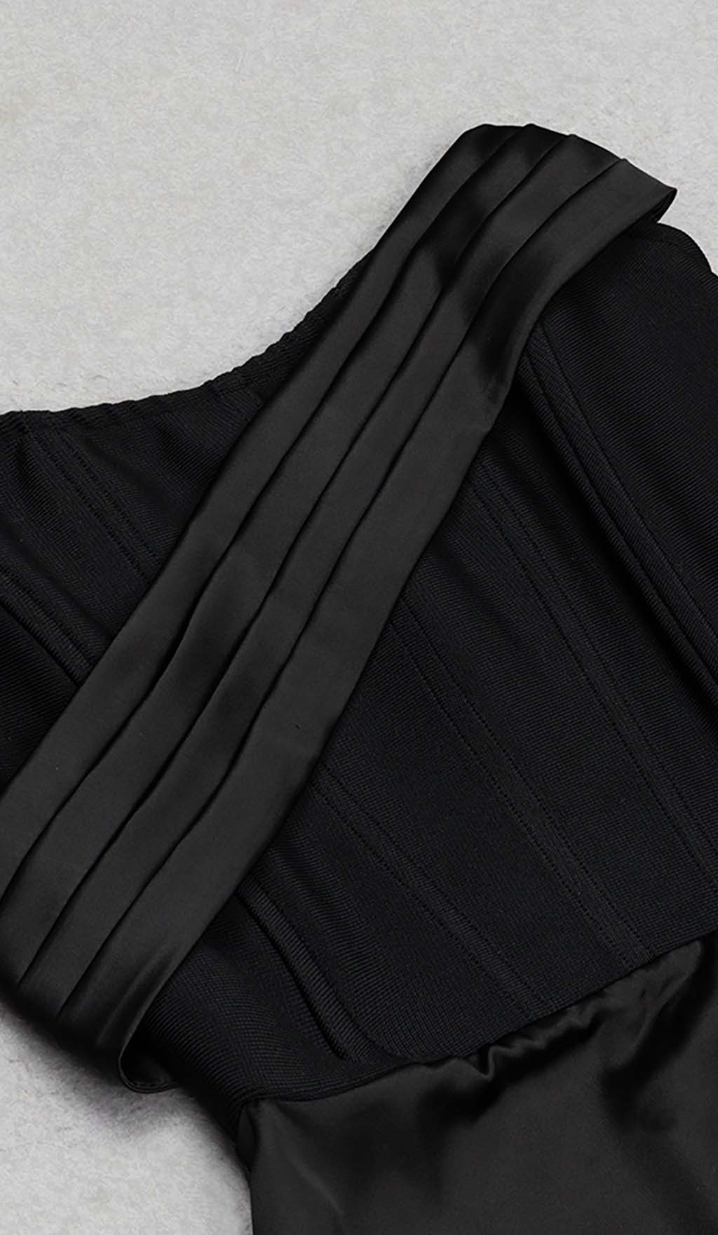 Sleeveless Bandage Midi Dress in Black - Image 8