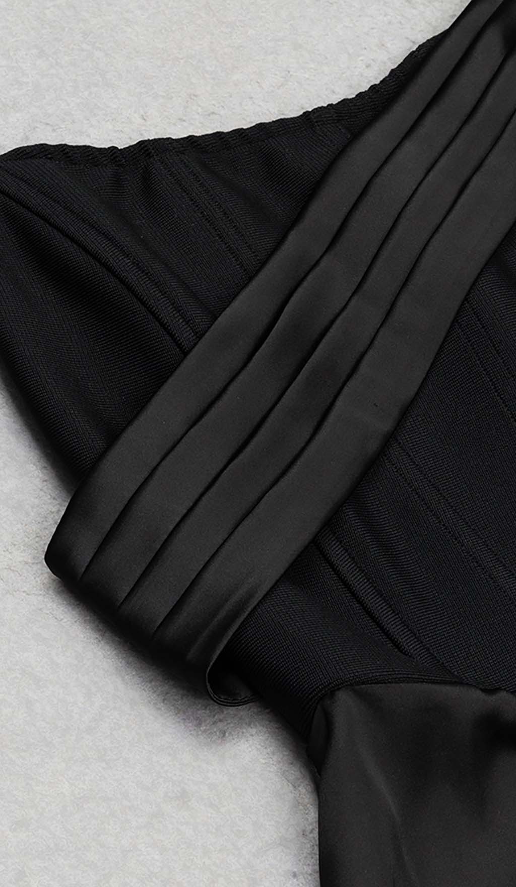 Sleeveless Bandage Midi Dress in Black - Image 9