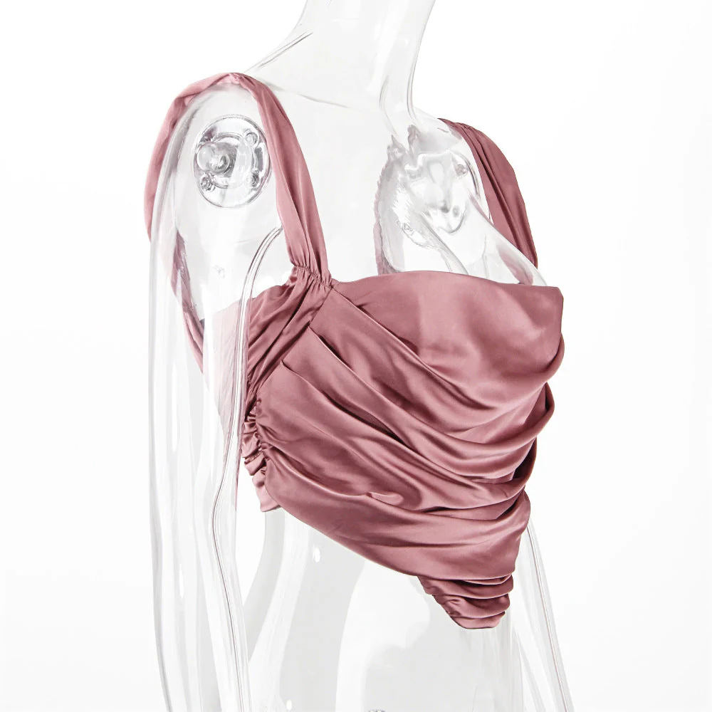 Sleeve Herring Slim-Fit Solid Pink Camesole - Image 5