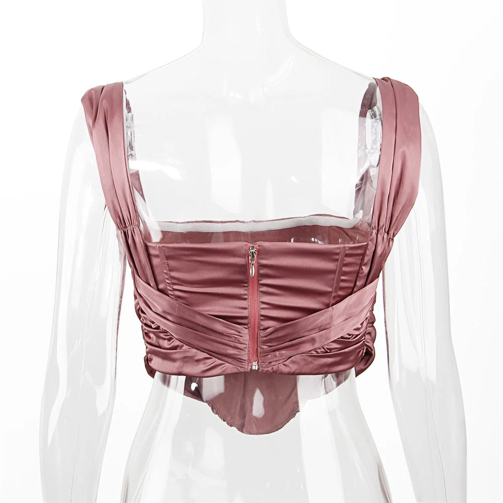 Sleeve Herring Slim-Fit Solid Pink Camesole - Image 7