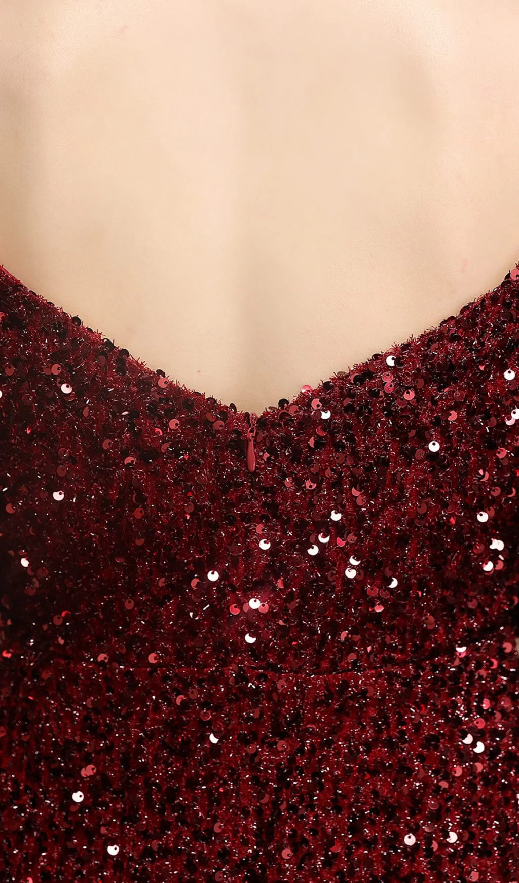 Sequined Plunge Midi Dress - Image 5