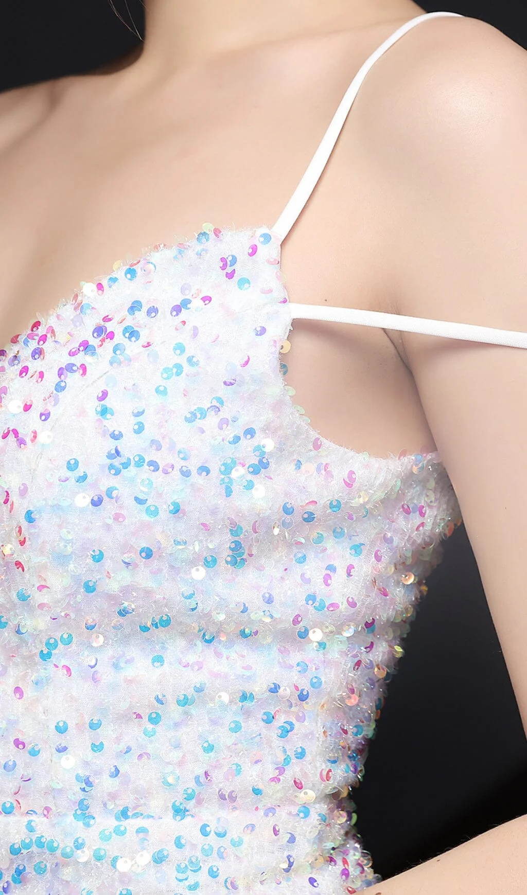 Sequined Plunge Midi Dress - Image 6