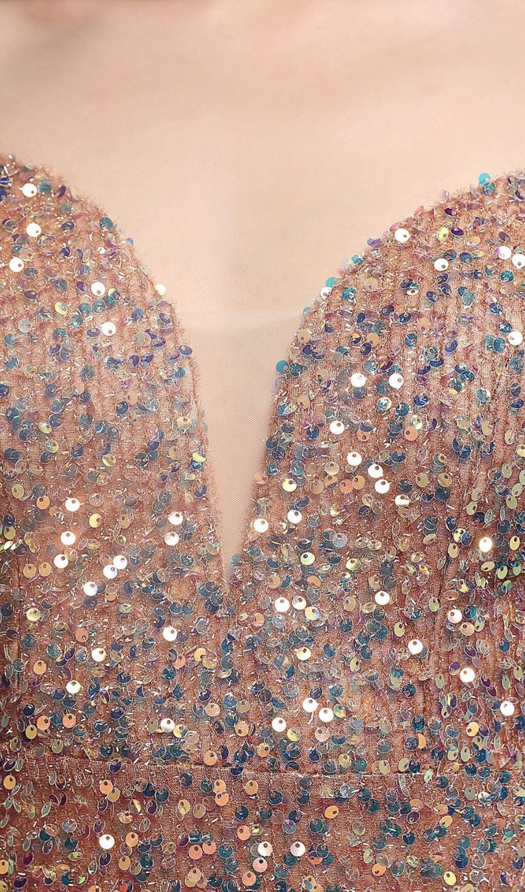 Sequined Plunge Midi Dress - Image 5