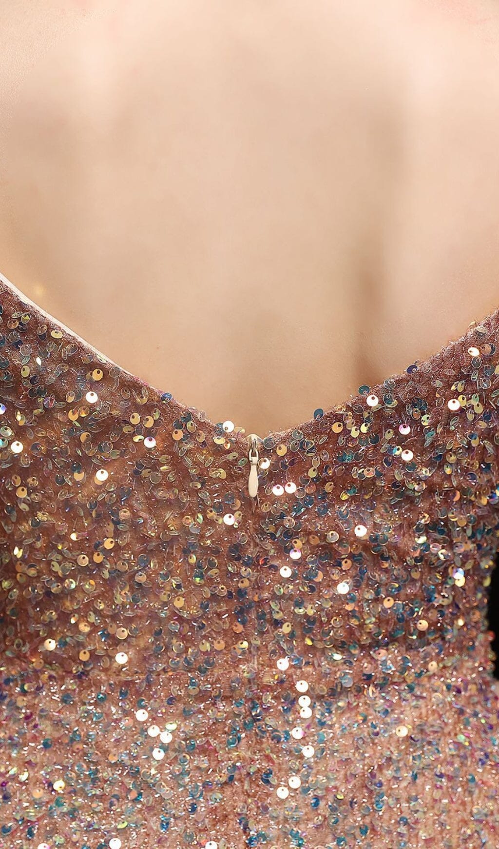Sequined Plunge Midi Dress - Image 6