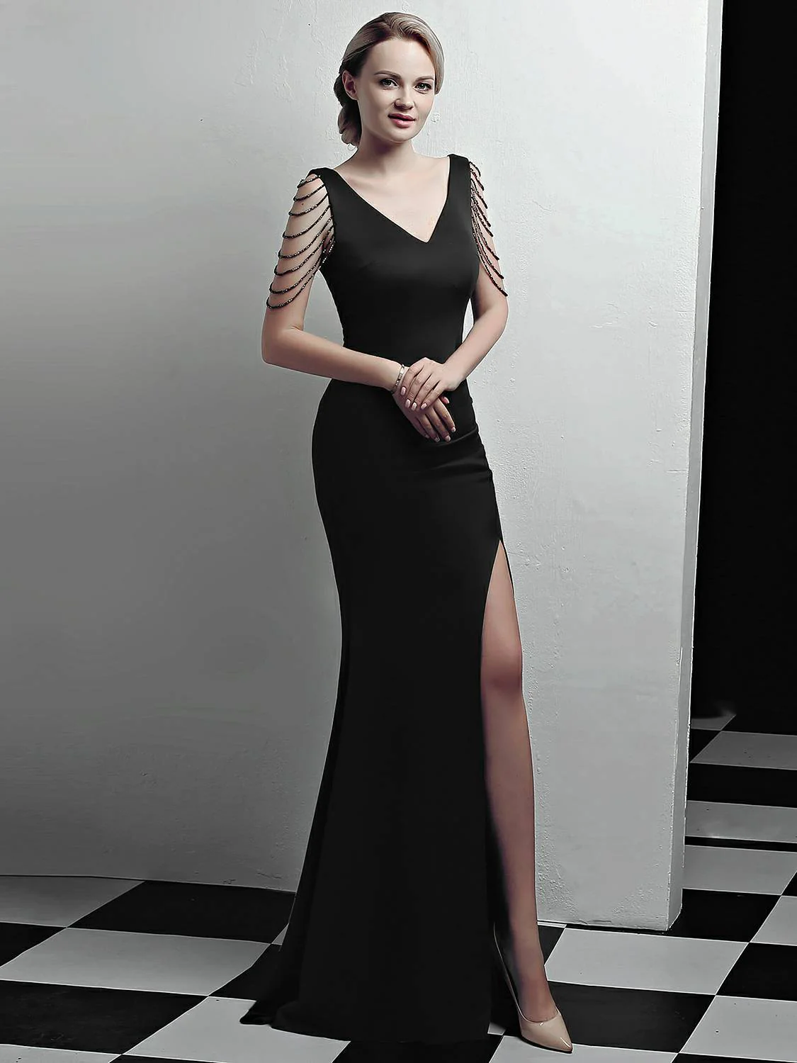 slim evening dress - Image 2