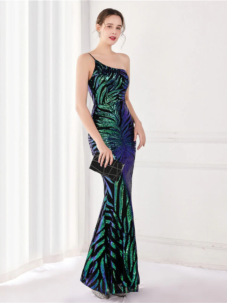 Sequin celebrity party evening dress - Image 9